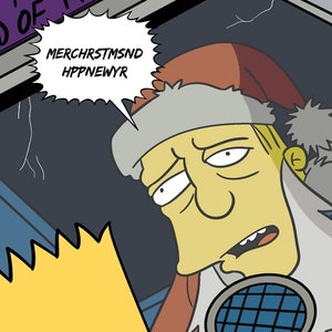 Joyeux Noël et bonne année - Carte de voeux de Noël inspirée des Simpsons