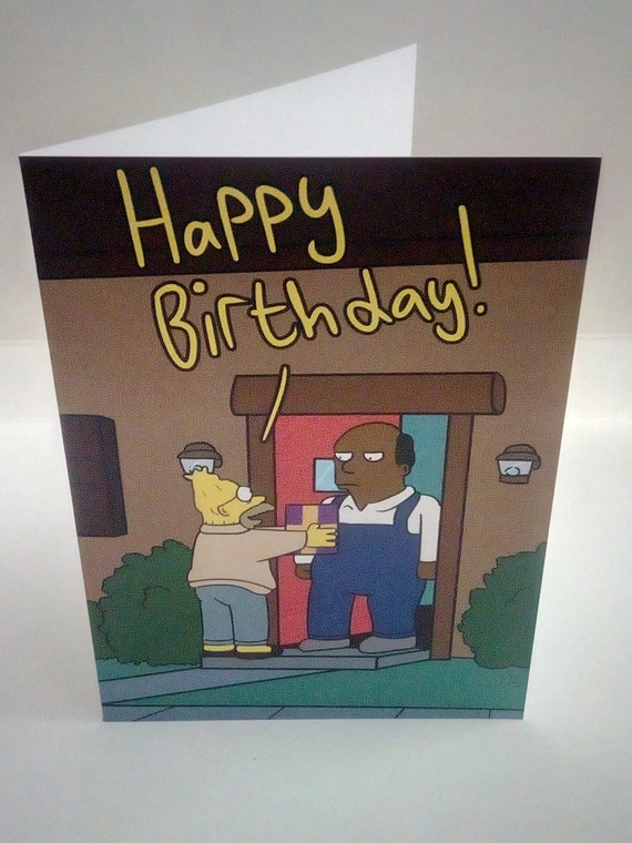 Grand Pere Simpson Joyeux Anniversaire Carte Etsy Canada