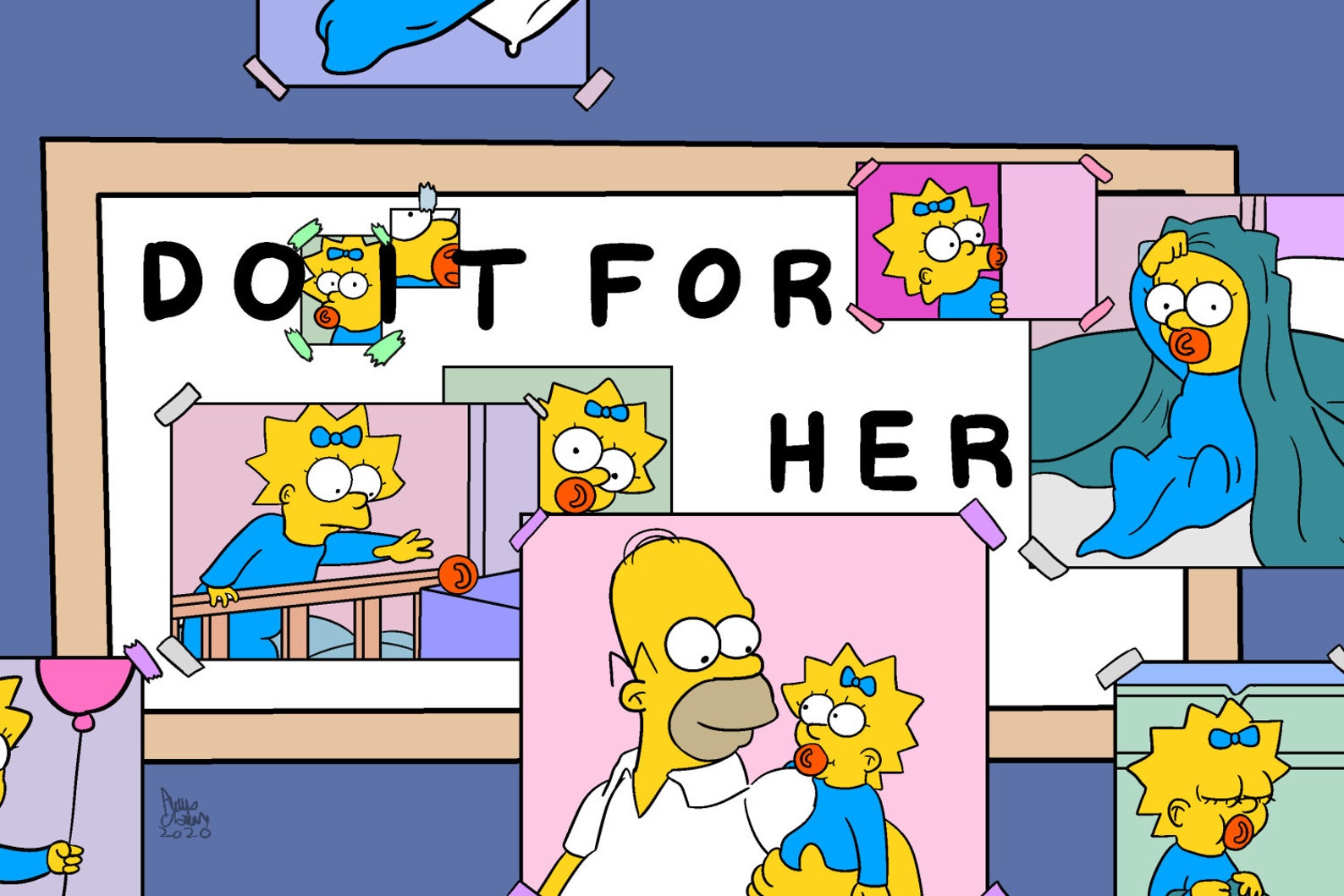 Do It For Her Art Print The Simpsons Inspired Etsy