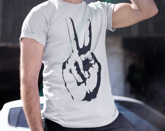 Two Finger Peace Sign Shirt, Peace, Sign, Love, Heart, Freedom, Trendy Tshirt, Womens, Mens, Happiness, Trending, Fashion Tshirts, Unisex