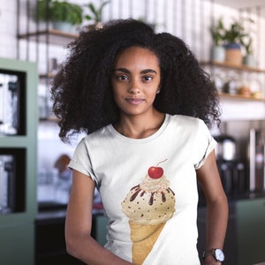 Ice Cream Cone T-Shirt, Foodie Tees, Ice Cream, Sunday Funday, Trending Tshirt, Sweet Tooth, Funny Tshirts, Womens Tshirt, Fun Shirt, Foodie