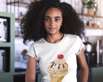 Ice Cream Cone T-Shirt, Foodie Tees, Ice Cream, Sunday Funday, Trending Tshirt, Sweet Tooth, Funny Tshirts, Womens Tshirt, Fun Shirt, Foodie