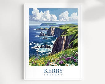 County Kerry Ireland Print: Coastal Landscape Art, Ring of Kerry