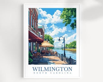 Wilmington North Carolina Travel Print: Coastal City Wall Art