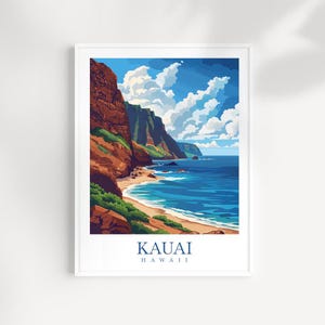 Kauai Travel Print Wall Art Hawaii Wall Hanging Kauai Home Décor Kauai Gift Art Lovers Hawaii Art Lover Gift Print Kauai Artwork
