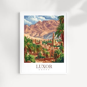 Luxor Travel Print Egypt Wall Art Luxor Wall Hanging Home Décor Luxor Gift Art Lovers Luxor Art Lover Gift Luxor