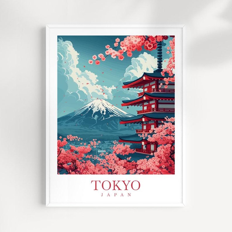 Tokyo city Travel Print Wall Art Japan