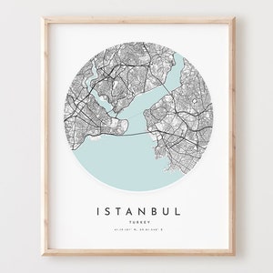 Istanbul Karte Drucken, Istanbul Karte, Poster Stadt Wandkunst, Istanbul Straßenkarte, Istanbul Karte Dekor, Büro Geschenk, L19v4