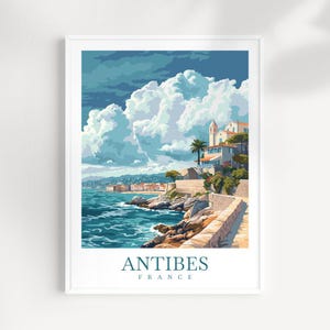 Antibes Travel Print Wall Art Antibes Wall Hanging Home Décor Antibes Gift Art Lovers France Art Lover Gift Antibes Print France Artwork