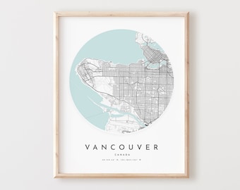 Vancouver Map Print: City Street Art Poster