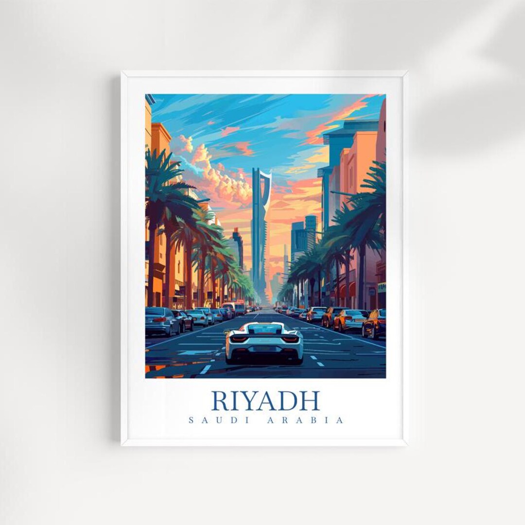 Riyadh Saudi Arabia Travel Poster: City Street Art Print - Etsy