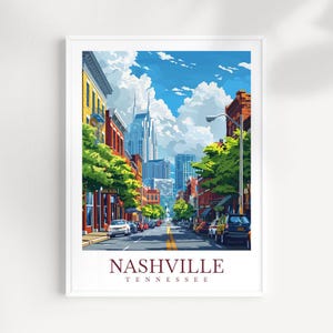 Nashville Travel Print Wall Art Tennessee Wall Hanging Home Décor Nashville Gift Art Lovers Gift Nashville Tennessee Gift Poster