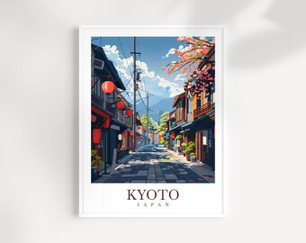 Kyoto Japan Art Print: Travel Wall Hanging Home Decor
