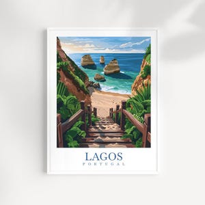 Lagos Travel Print Wall Art Portugal Wall Hanging Home Décor Lagos Gift Art Lovers Portugal Art Lover Gift Lagos poster art
