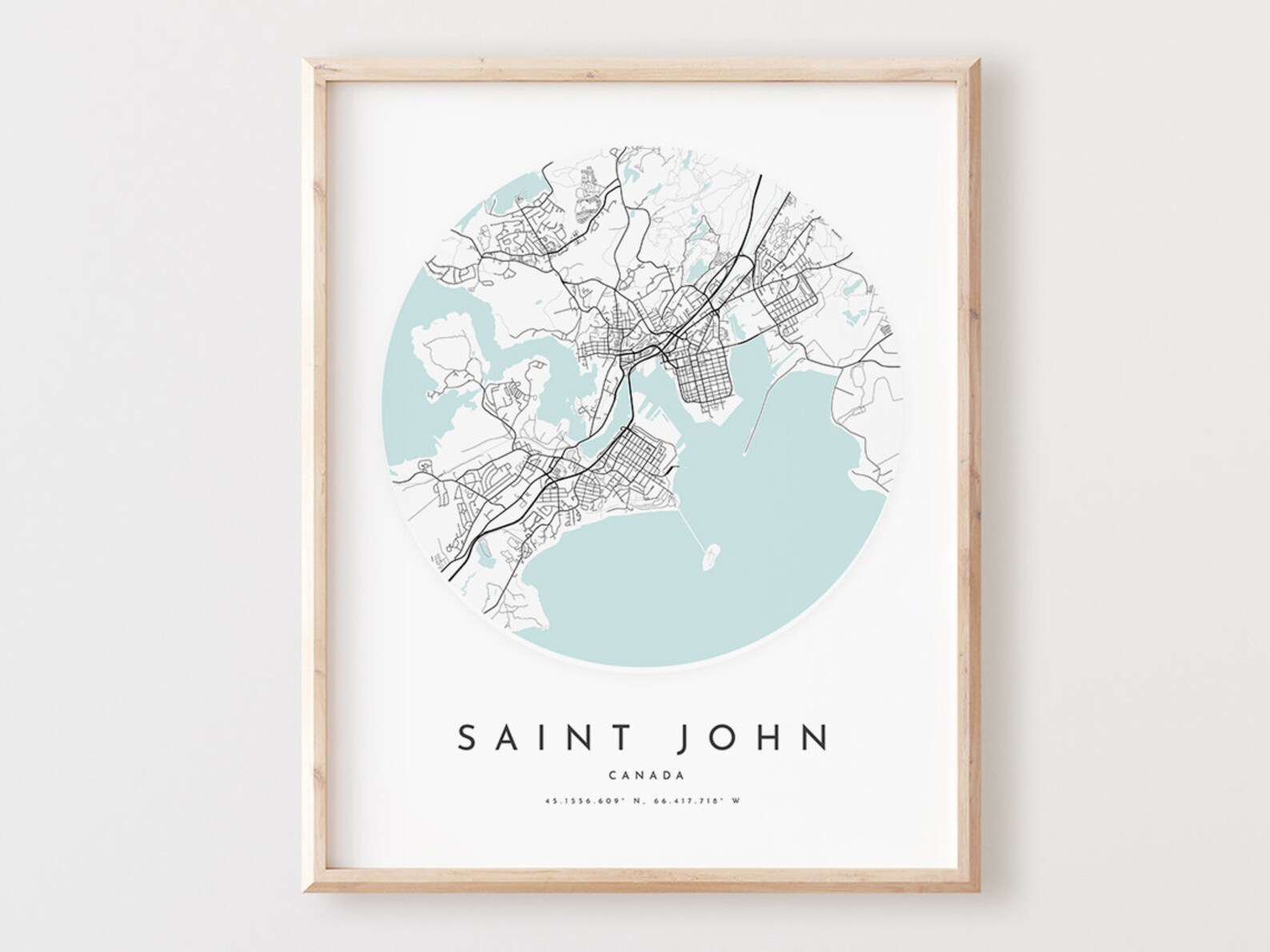 Saint John Map Print, Saint John Map Poster City Wall Art, Saint John ...