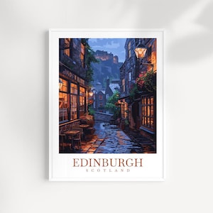 Edinburgh Cityscape Print Scotland Home Decor European City Art Print Edinburgh Wall Art Scotland Enthusiast Gift Wall Hanging Edinburgh