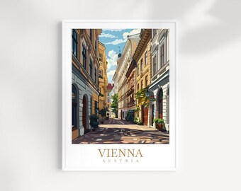 Vienna Travel Print Wall Art Austria Wall Hanging Home Decoration Vienna Gift Art Lovers Wall Art Print Art Vienna Wall Print Austria Art