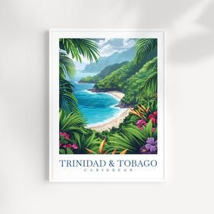 Trinidad and Tobago Travel Print Wall Art Trinidad and Tobago Wall Hanging Home Décor Trinidad and Tobago Gift Art Lovers Wall Art Caribbean