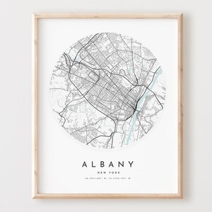 Albanien Karte Print, Albanien Karte Poster Stadt Wandkunst, Ny Straßenkarte, New York Karte Straßenkarte Dekor, Büro Geschenk, L362v4