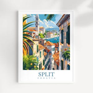Split Travel Print Kroatien Poster Wandkunst Split Wandbehang Home Décor Split Geschenk Kunstliebhaber Split Travel Poster Wall Art