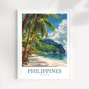 Philippines Travel Print Wall Art, Philippines Asia Poster, Wall Hanging, Home Decoration, Birthday Gift Ideas Asia Gift