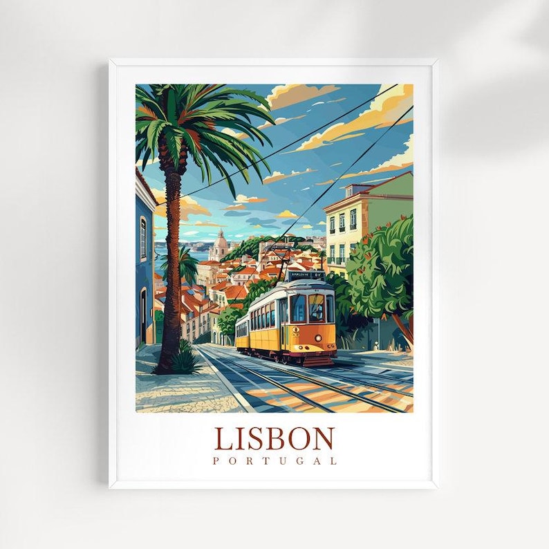 Lisbon Portugal Travel Print Wall Art Lisbon