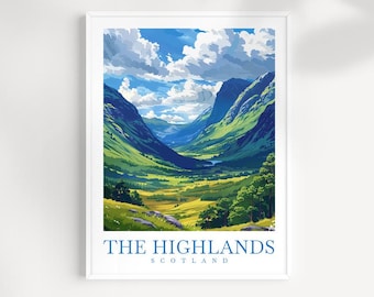 Scottish Highlands Travel Print: Scotland Home Decor