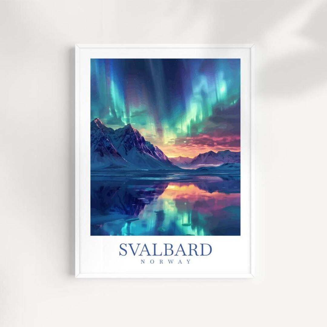 Svalbard Travel Print Wall Art Norway Wall Hanging Home Décor Svalbard