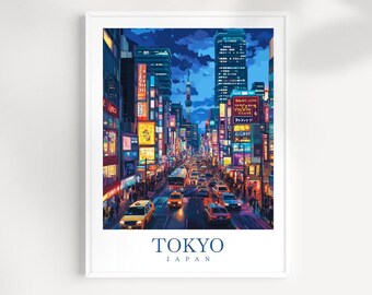 Tokyo Travel Kunstdruck: Japanisches Wandbild