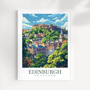 Edinburgh Cityscape Print Scotland Home Decor European City Art Print Edinburgh Wall Art Scotland Enthusiast Gift Wall Hanging Edinburgh