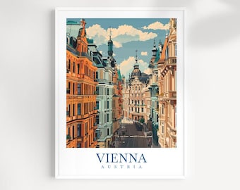 Wien Österreich Reise-Print: Architektonische Wandkunst