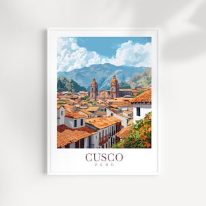 Poster de voyage Cusco, Pérou : décoration d'intérieur andine