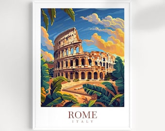 Rome Colosseum Travel Print: Italy Wall Art