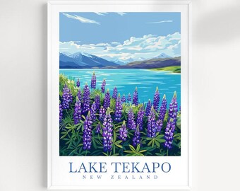 Lake Tekapo Print: New Zealand Travel Wall Art