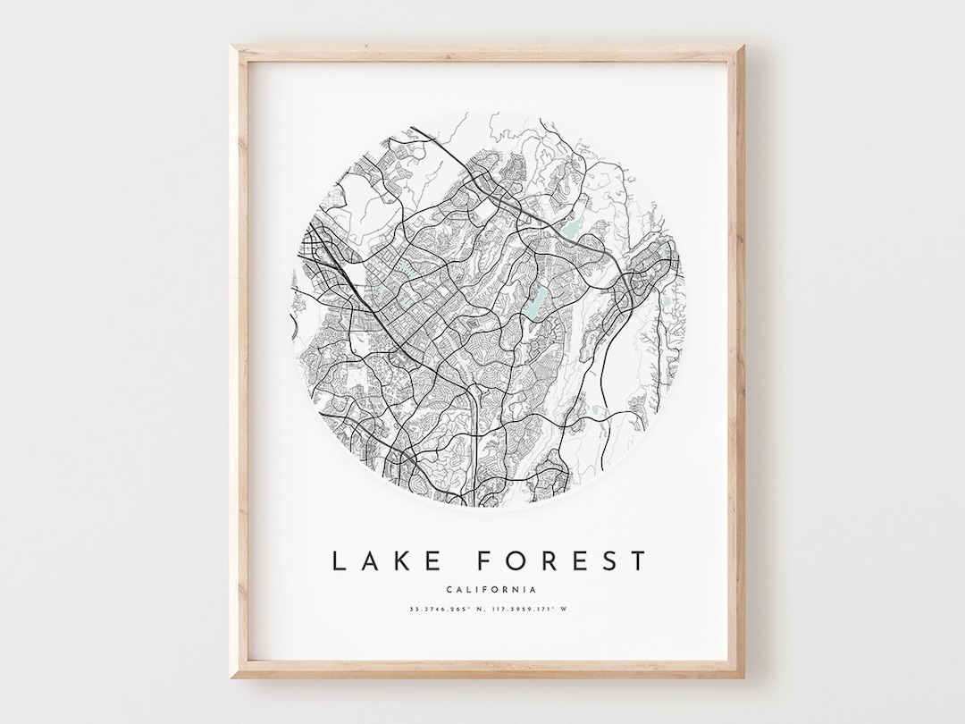 Lake Forest Map Print