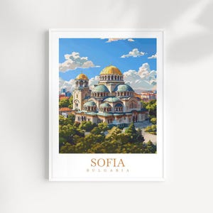 Sofia Travel Print Wall Art Bulgaria Wall Hanging Home Décor Sofia Gift Art Lovers Sofia Art Lover Gift Sofia Print Sofia Wall Art
