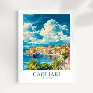 Cagliari Travel Print Wall Art Italy Wall Hanging Cagliari Home Decoration Cagliari Gift Art Lovers Wall Art Print Cagliari Italy Print gift