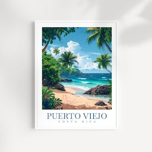 Costa Rica Travel Print Wall Art Costa Rica Wall Hanging Home Décor Costa Rica Gift Art Lovers Central America Puerto Viejo Wall Art