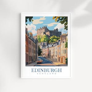 Edinburgh Cityscape Print Scotland Home Decor European City Art Print Edinburgh Wall Art Scotland Enthusiast Gift Wall Hanging Edinburgh