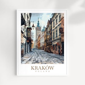 Krakow Travel Print Wall Art Krakow Wall Hanging Home Décor Krakow Gift Art Lovers Poland Art Lover Gift Poland Travel Wall Art