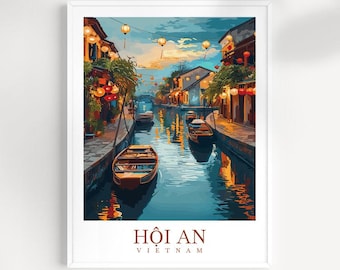 Hoi An Vietnam Travel Print: River Town Wall Art