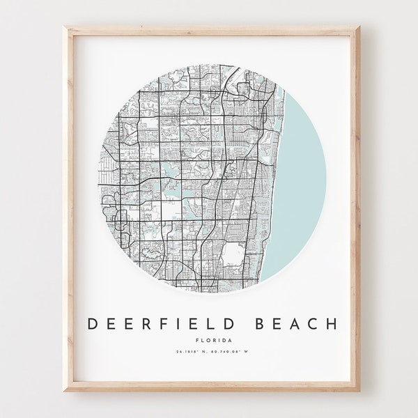 Deerfield Beach Florida Map Poster - Il 600x600.2831650478 Qqfg