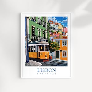 Lisbon Portugal Travel Print Wall Art Lisbon Wall Hanging Home Décor Lisbon Gift Art Lovers Portugal Art Lover Gift Lisbon  Tram Art