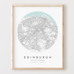 Edinburgh Karte Print, Edinburgh Karte Poster City Wandkunst, Edinburgh Strassenkarte, Edinburgh Strassenkarte Dekor, Büro Geschenk, L382v4