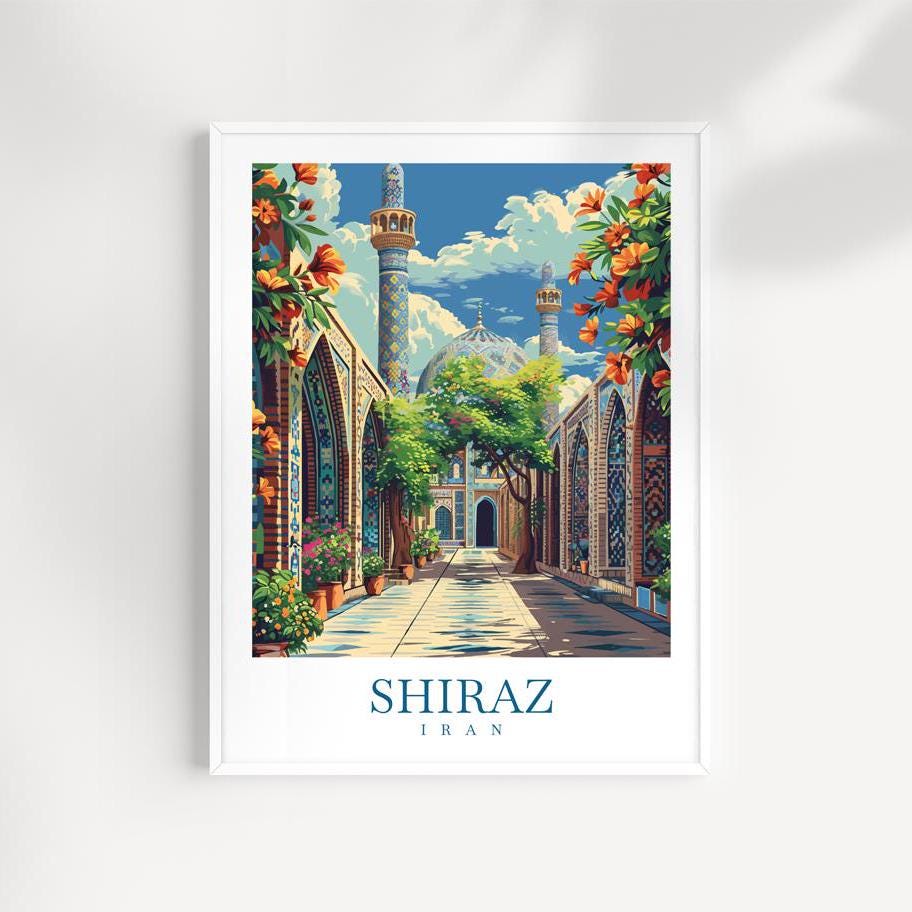 Shiraz Travel Print Iran Wall Art Iran Shiraz Home Décor Gift Shiraz Art Lovers Shiraz Art Gift Lover Print art travel gift