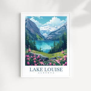 Lake Louise Travel Print Wall Art Canada Wall Hanging Home Décor Lake Louise Gift Art Lovers Canada Lake Louise Travel artwork