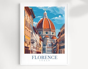 Florence Italy Travel Print: Duomo Wall Art