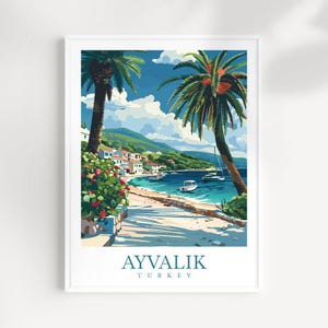 Ayvalik Travel Print Wall Art Turkey Wall Hanging Home Decoration Ayvalik Gift Art Lovers Wall Art Print Art Ayvalik Wall Print Turkey Art