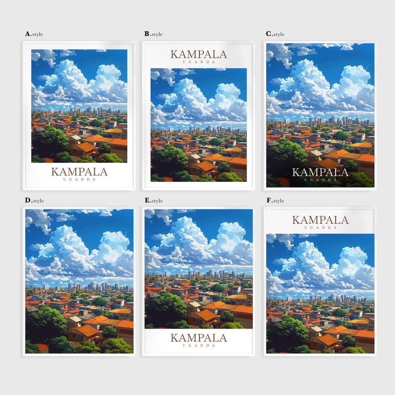 Kampala Travel Print Uganda Wall Art Kampala Wall Hanging Kampala Home