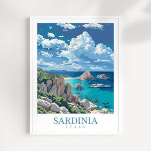 Sardinia Travel Print Wall Art Italy Wall Hanging Home Décor Sardinia Gift Art Lovers Italy Art Lover Gift Sardinia Italy Wall Art Decor